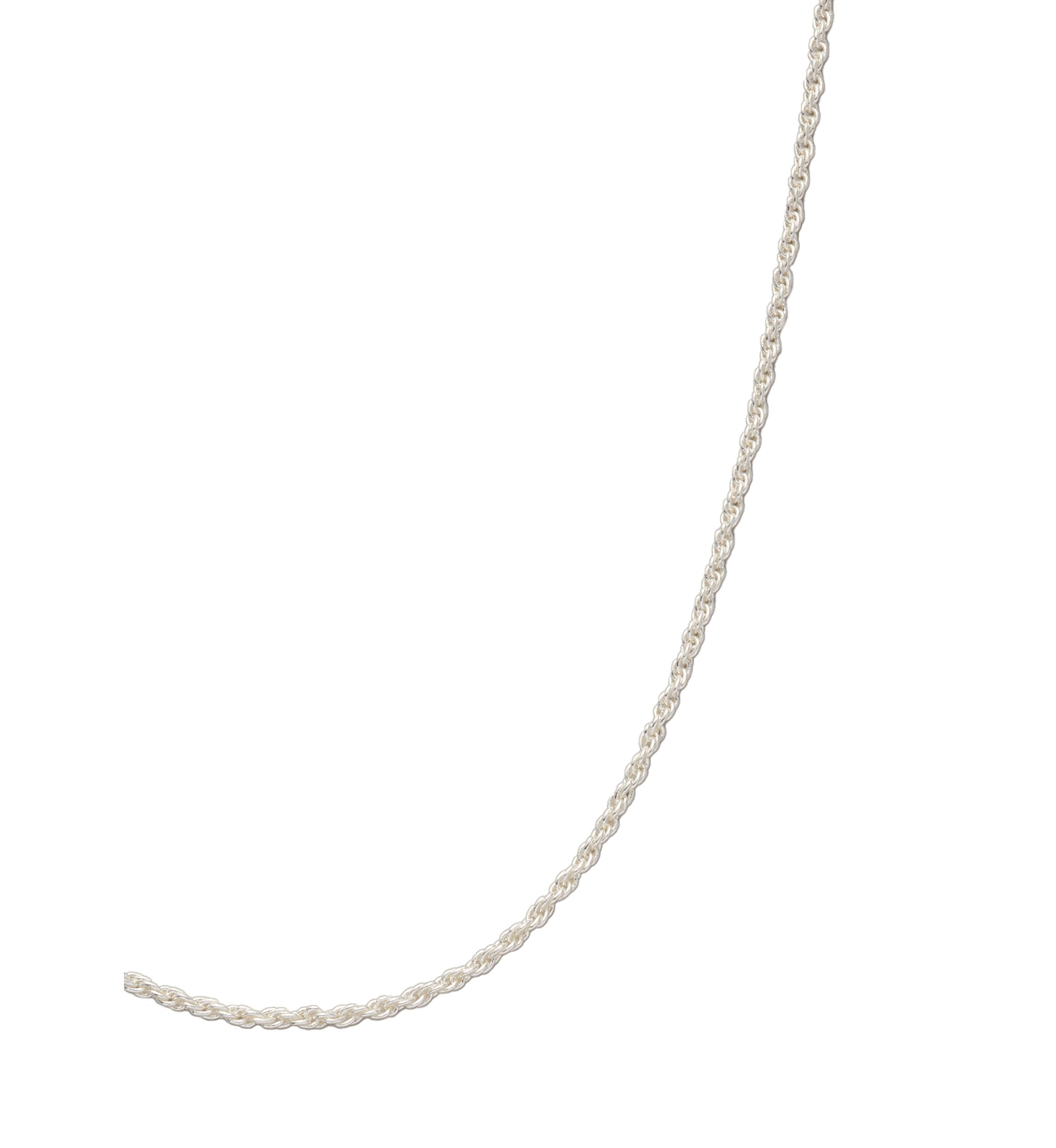 18 Inch Sterling Silver Diamond Cut Rope Chain Necklace 