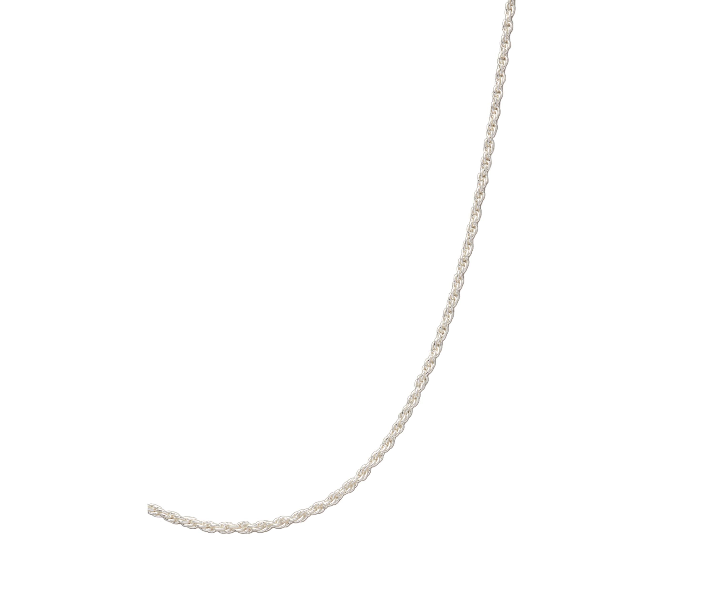 18 Inch Sterling Silver Diamond Cut Rope Chain Necklace 