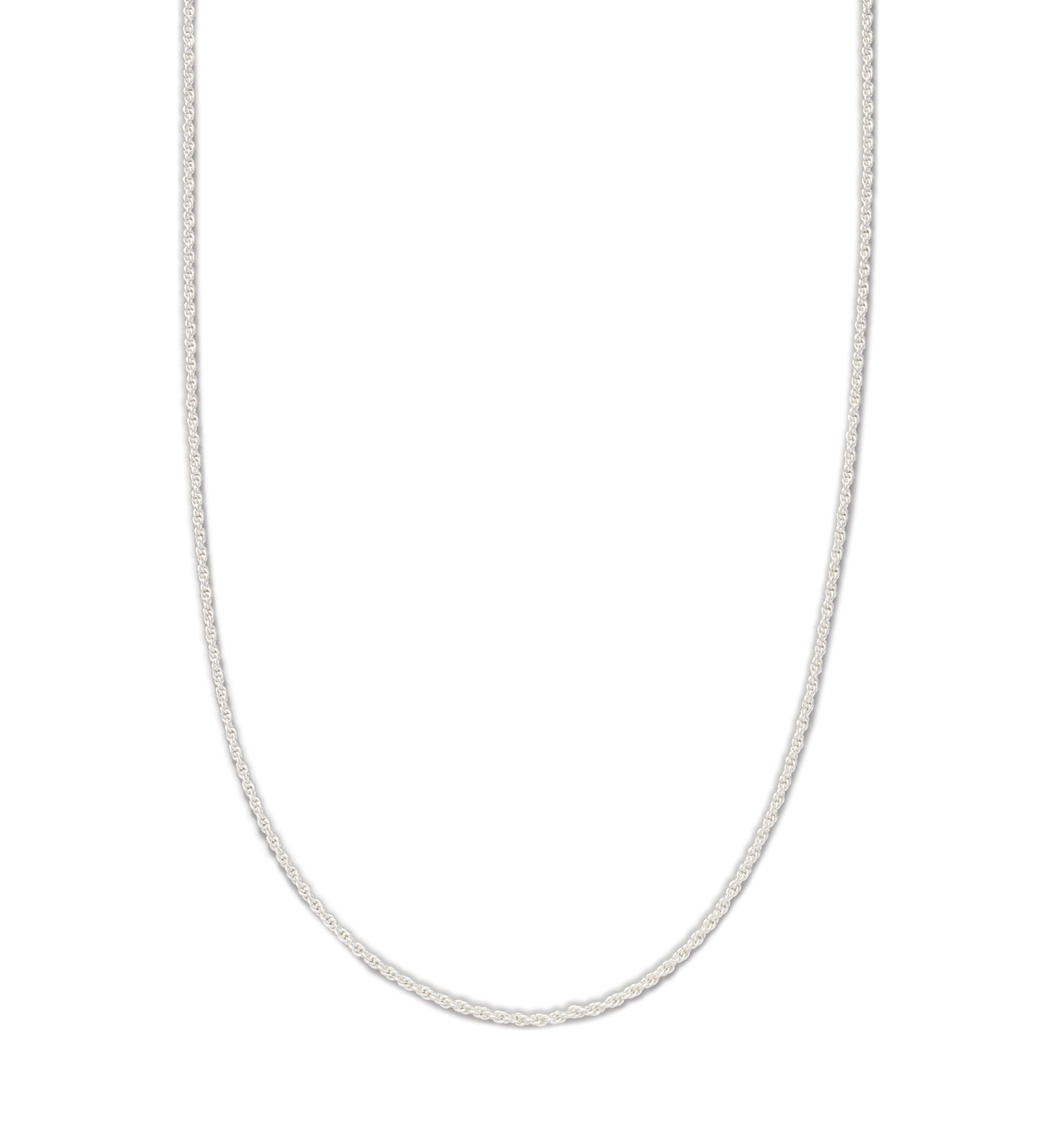 20 Inch Sterling Silver Diamond Cut Rope Chain Necklace