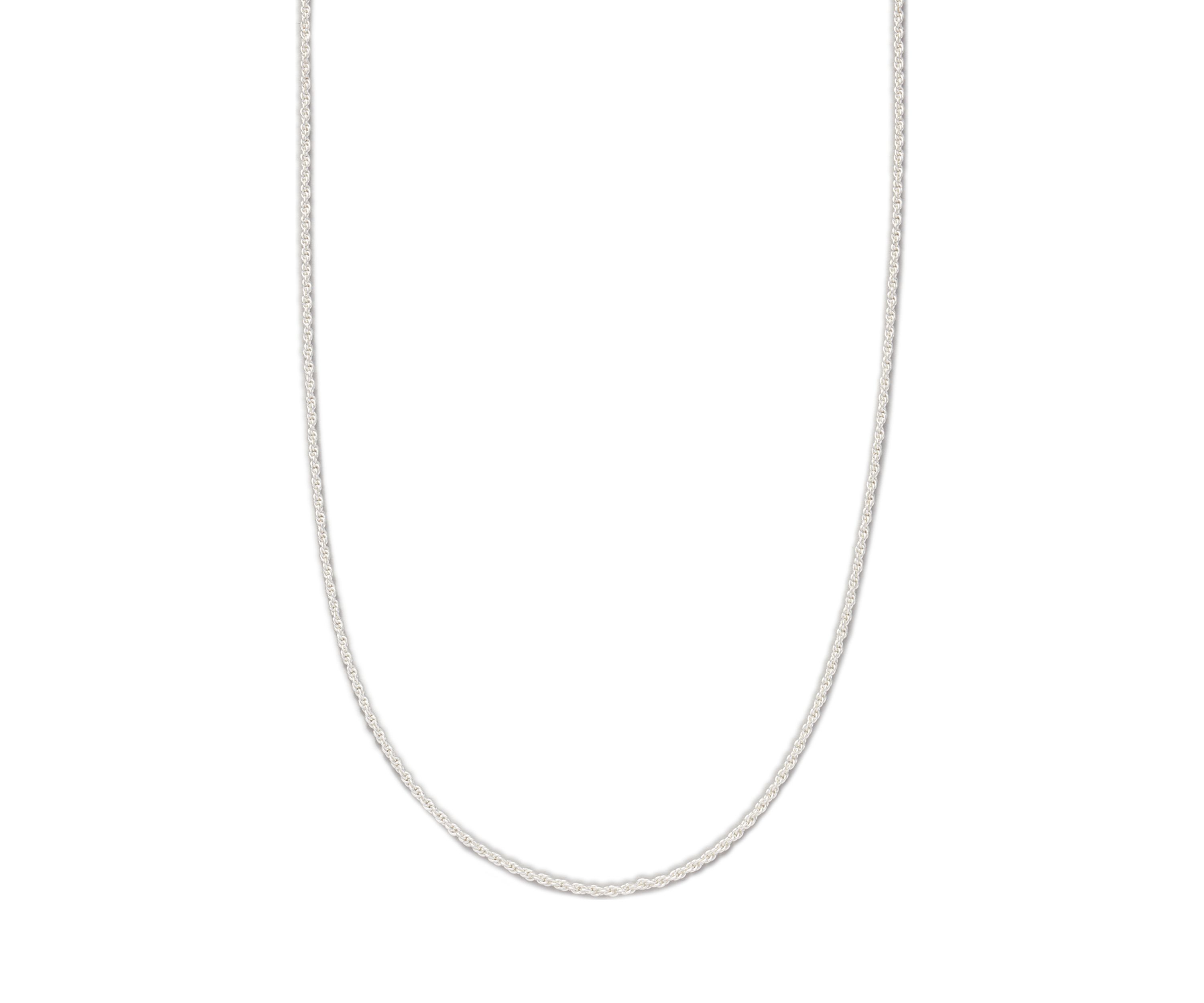 20 Inch Sterling Silver Diamond Cut Rope Chain Necklace