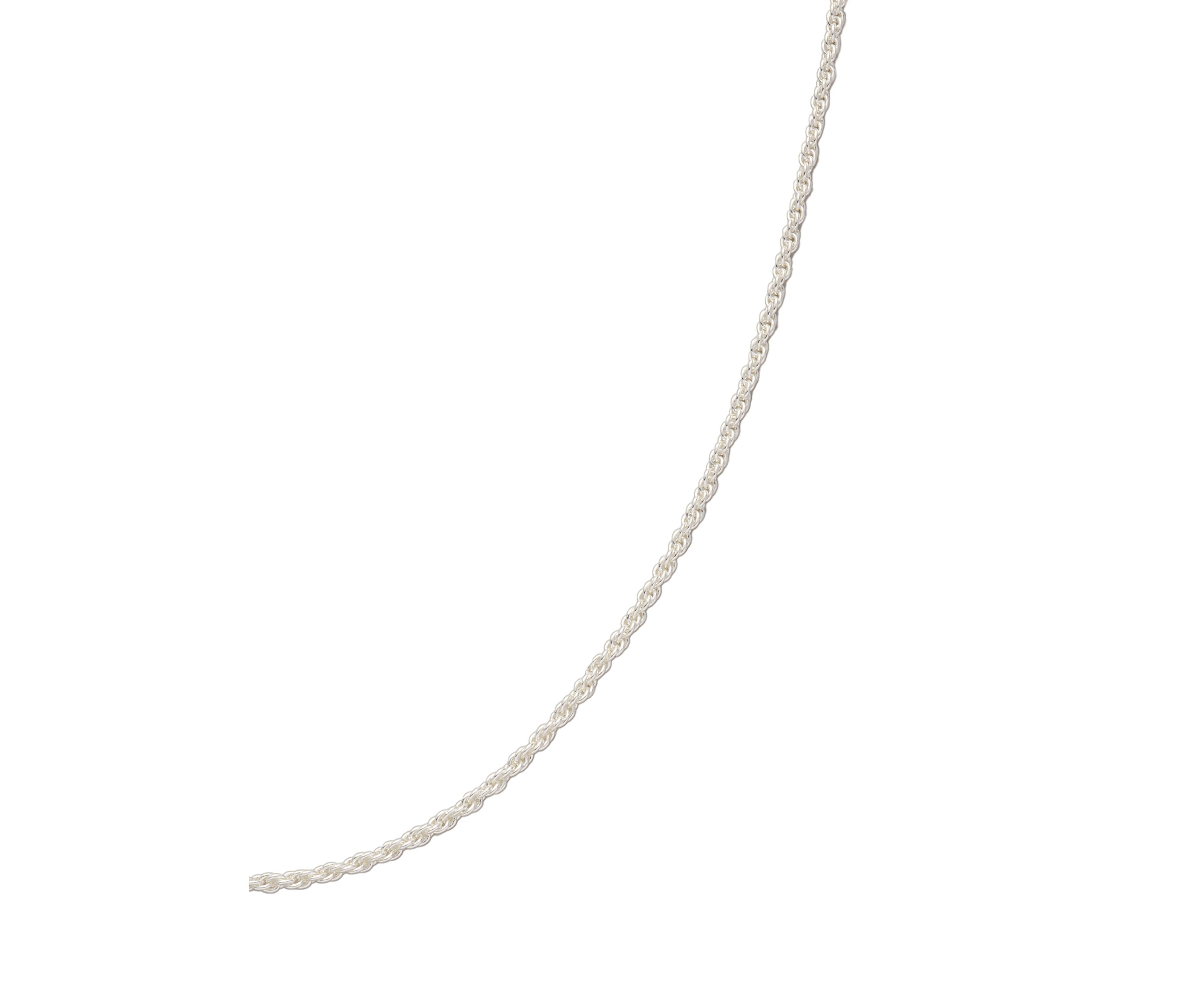 20 Inch Sterling Silver Diamond Cut Rope Chain Necklace