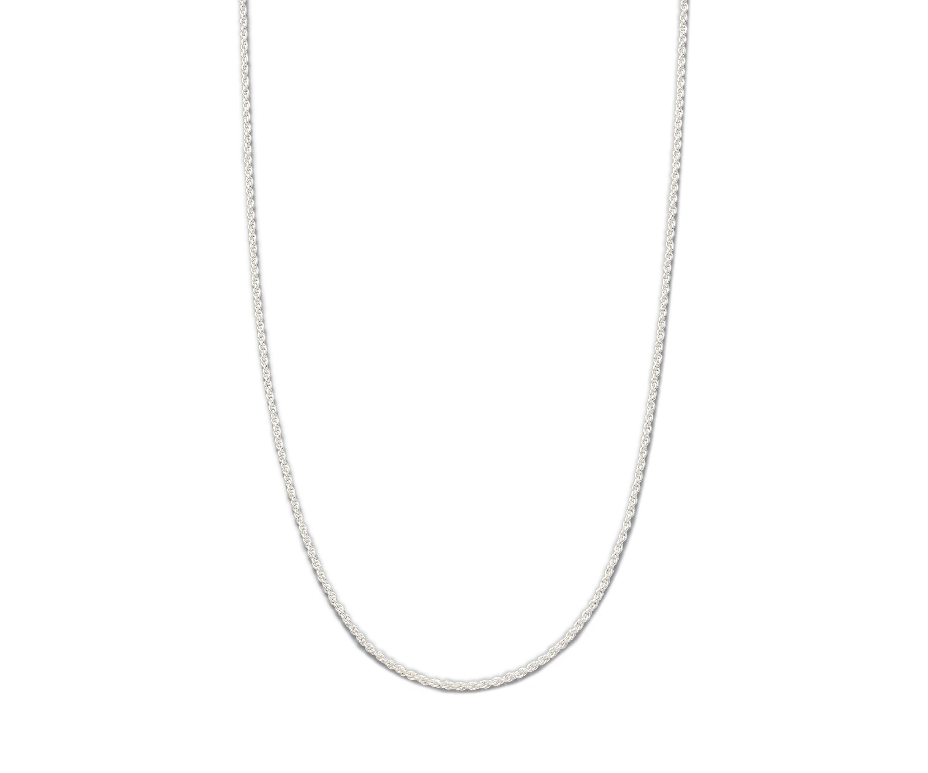  24 Inch Sterling Silver Diamond Cut Rope Chain Necklace 