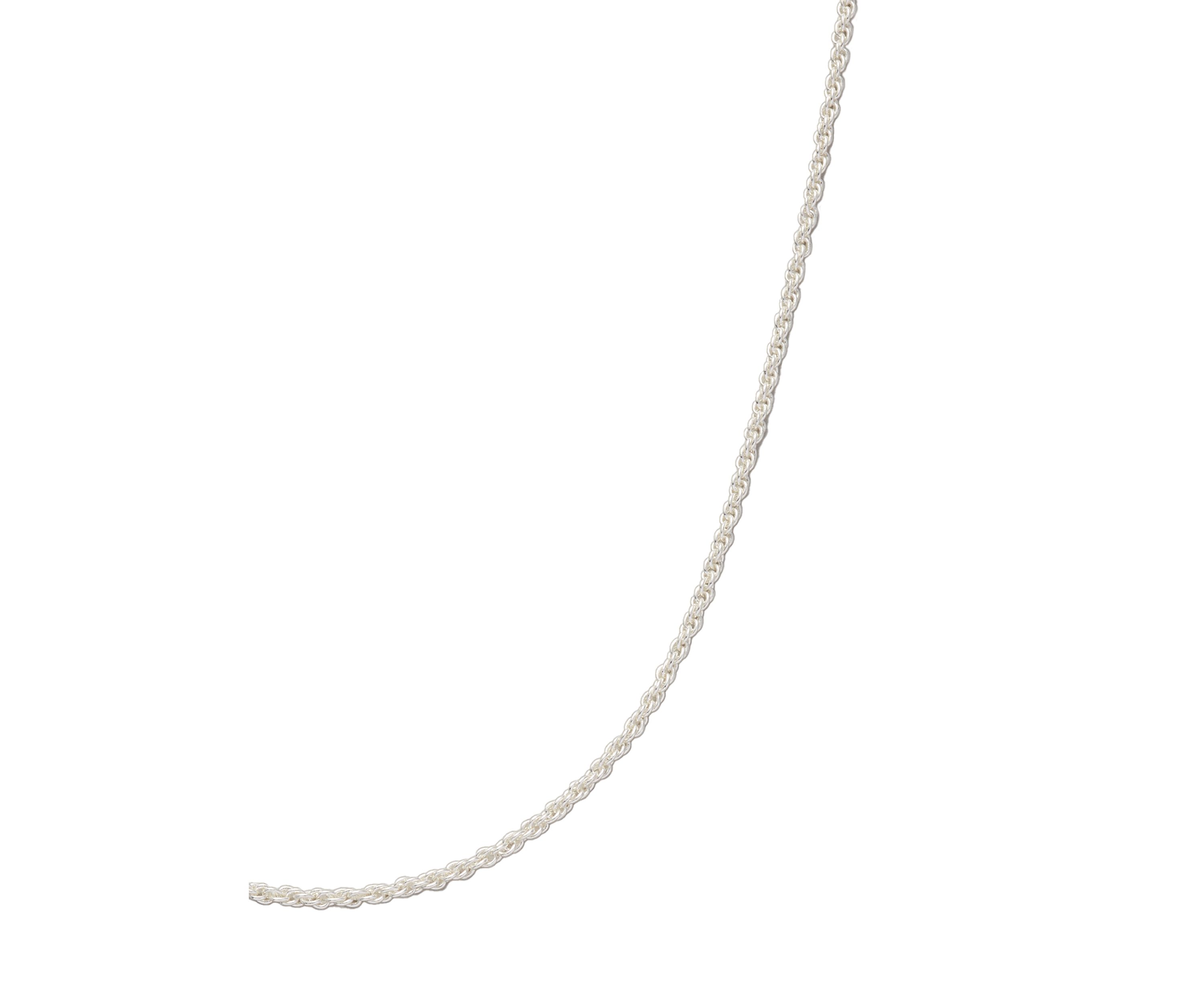  24 Inch Sterling Silver Diamond Cut Rope Chain Necklace 