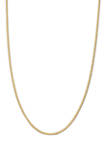 16 Inch Gold Tone Diamond Cut Rope Chain Necklace
