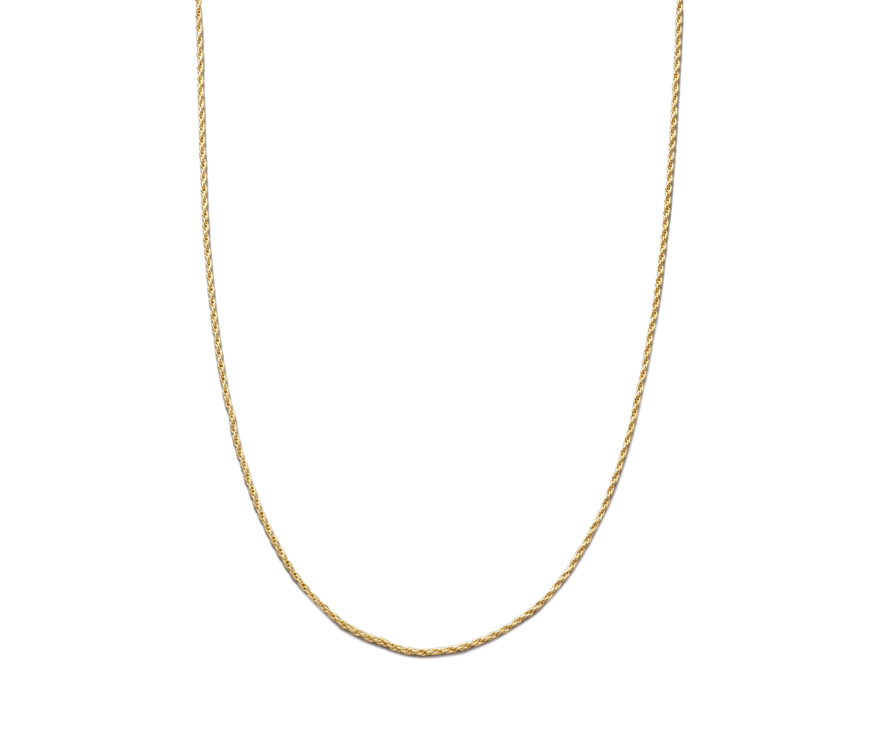 20 Inch Gold Tone Diamond Cut Rope Chain Necklace 
