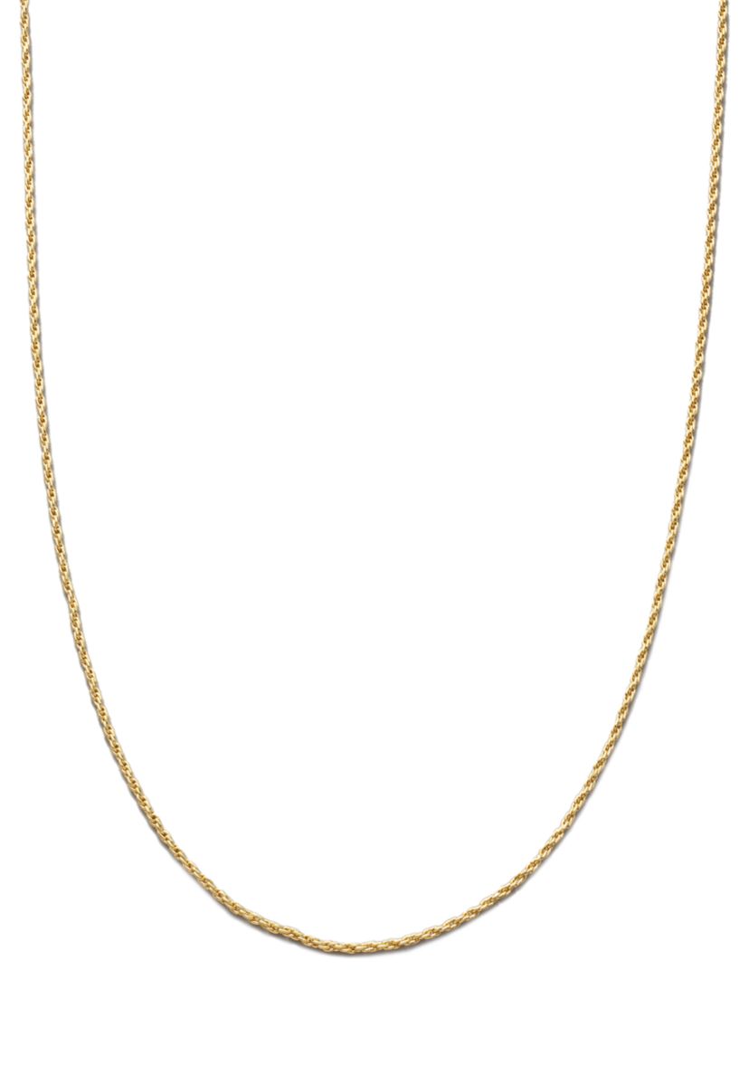 20 Inch Gold Tone Diamond Cut Rope Chain Necklace 
