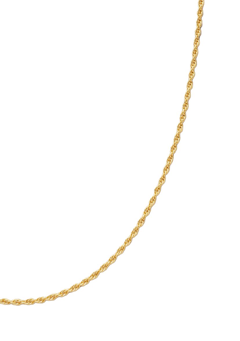 24 Inch Gold Tone Diamond Cut Rope Chain Necklace 