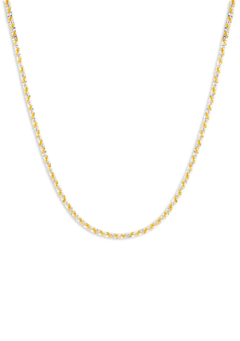20" Sparkle Chain Necklace in 24K Gold Plated Metal
