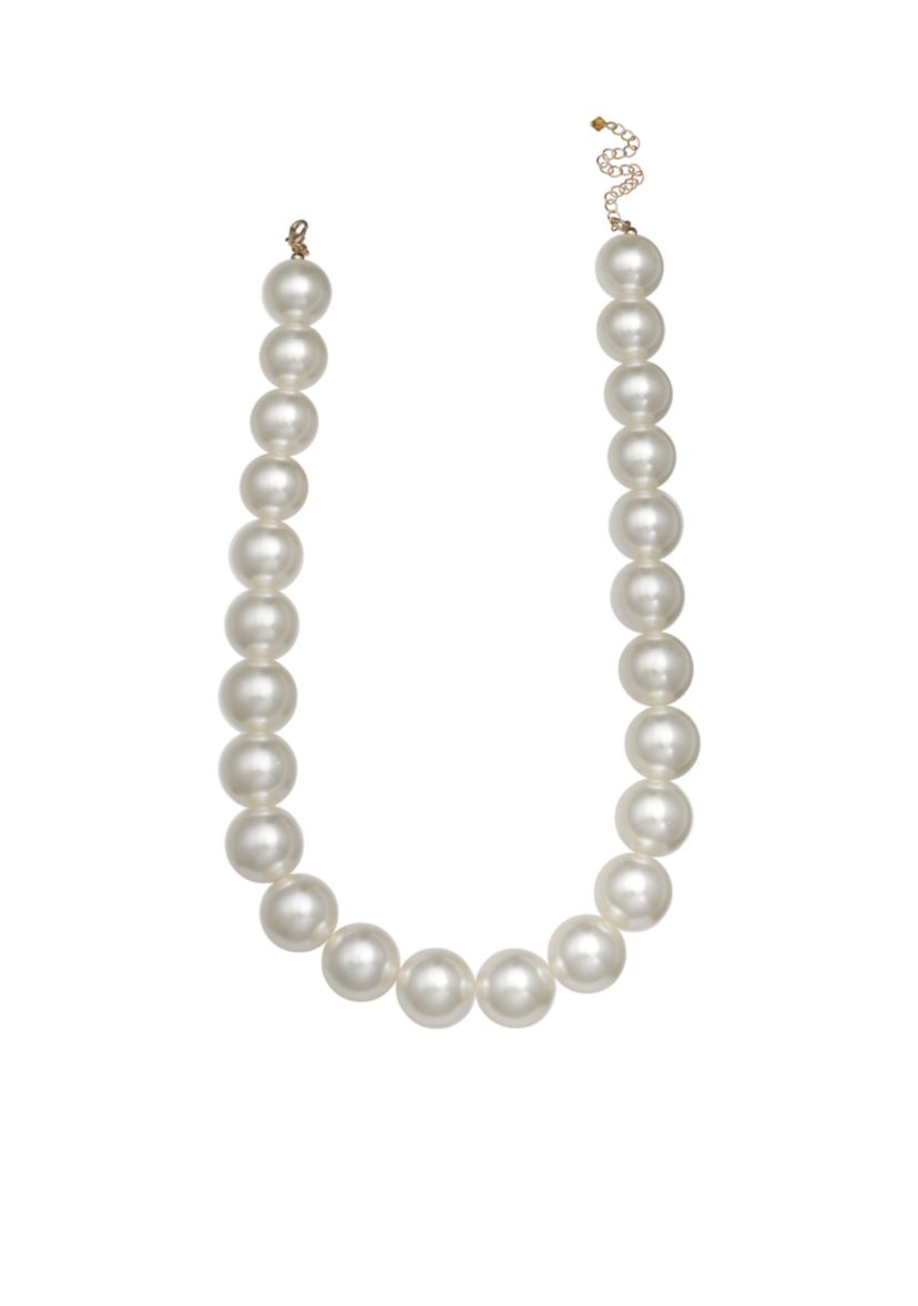 Gold-Tone Pearls of Wisdom Large Pearl Necklace