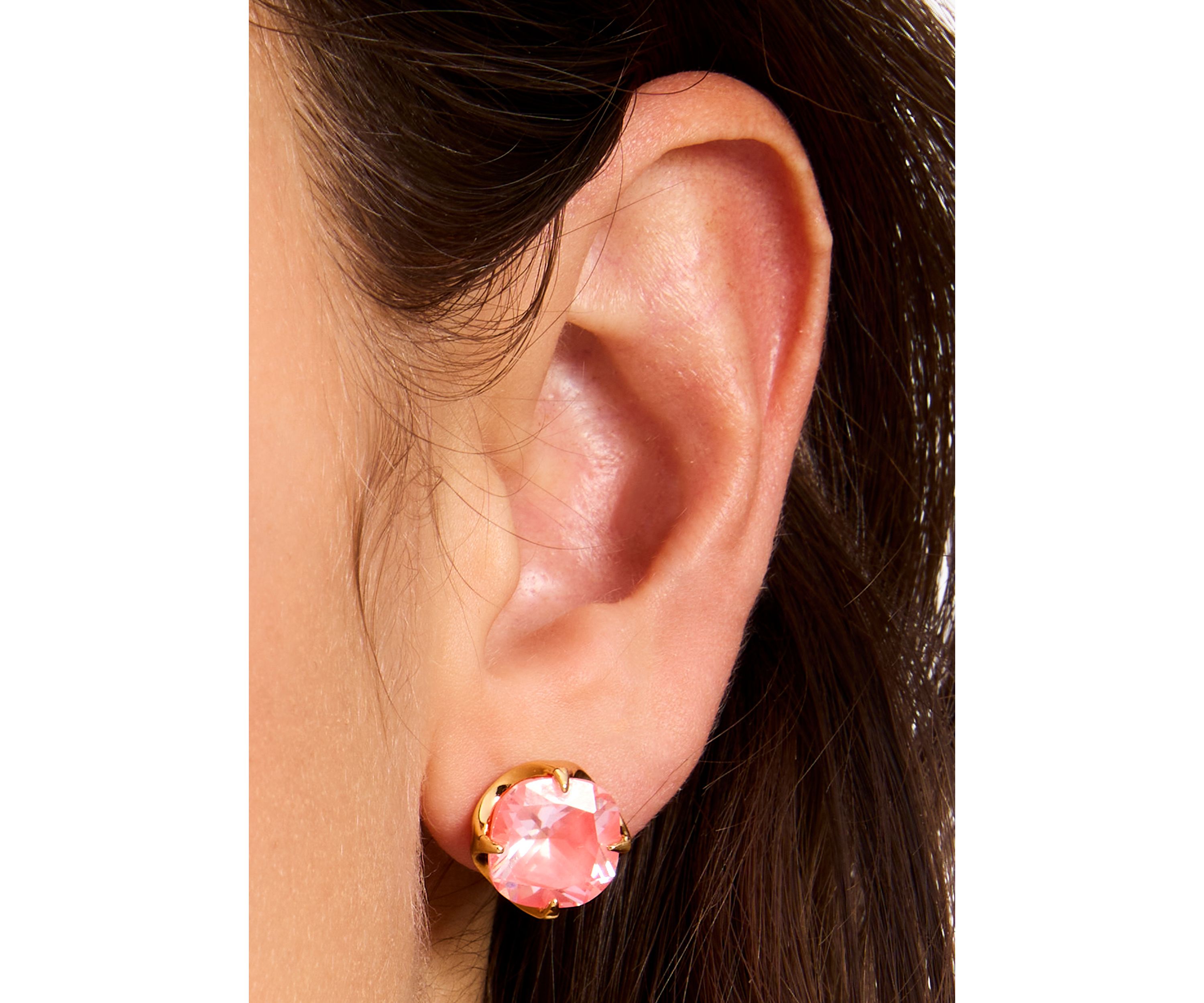 10 Millimeter Spade Flower Stud Earrings