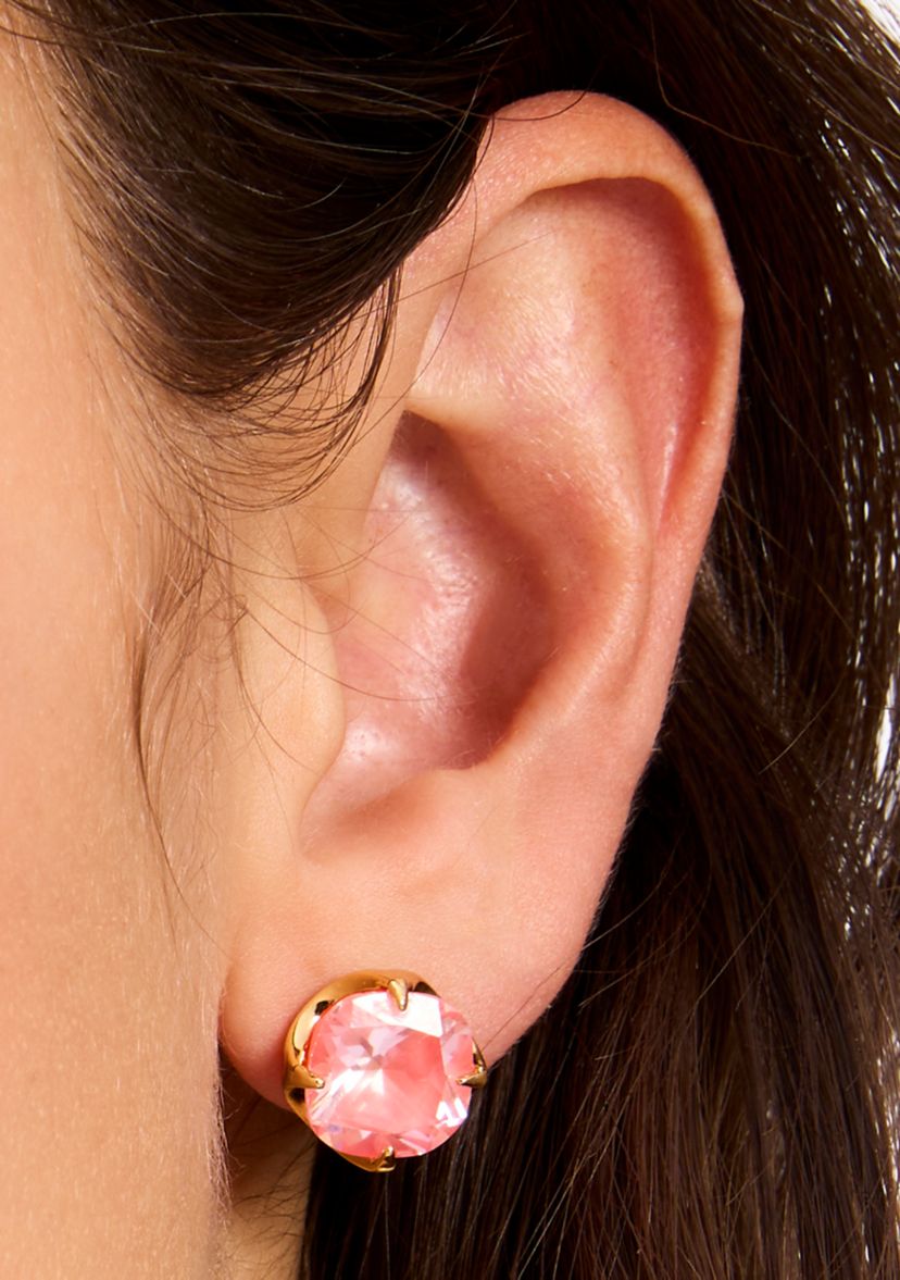 10 Millimeter Spade Flower Stud Earrings