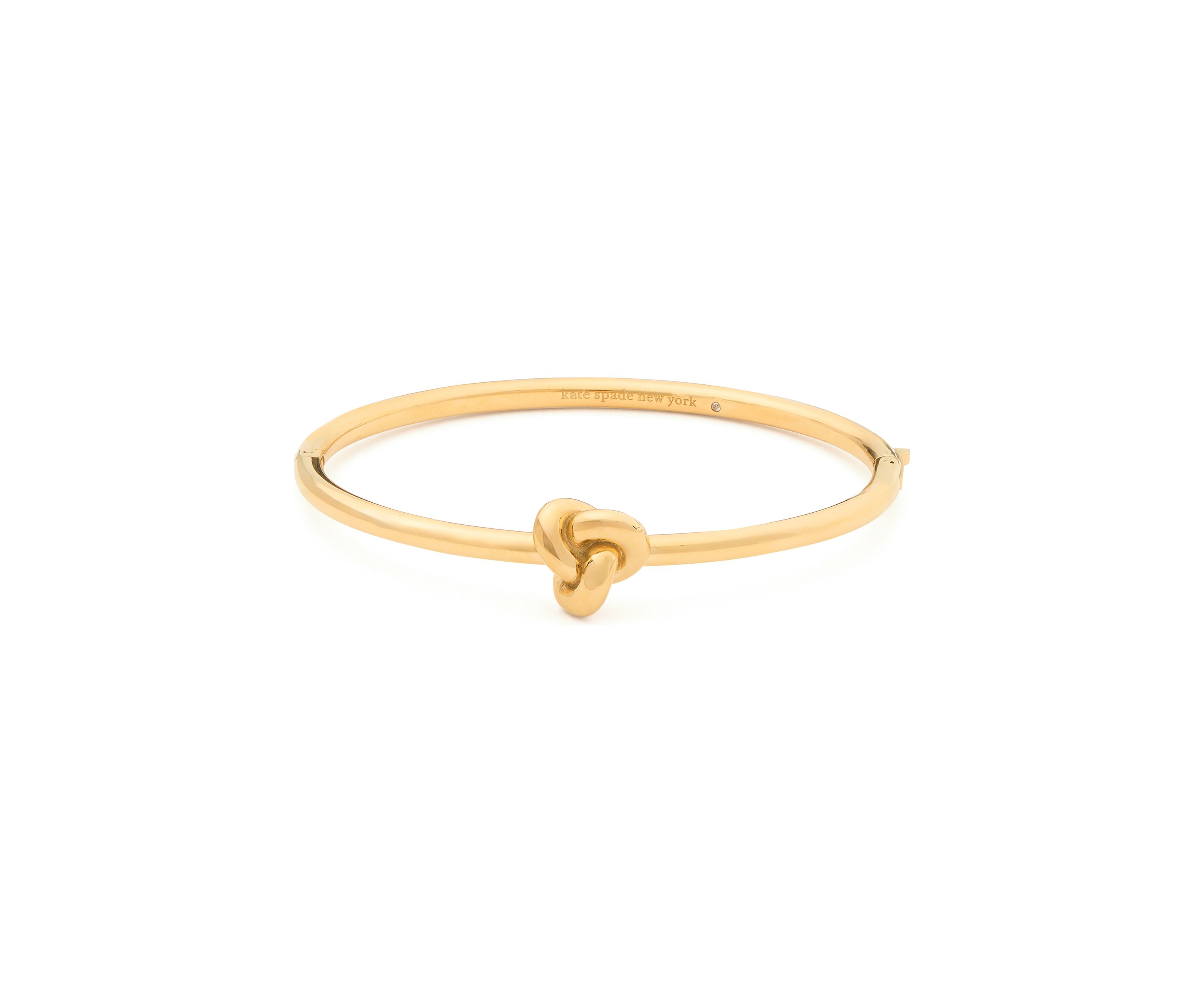 Two Tone Double Knot Bangle Bracelet
