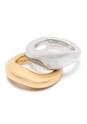 kate spade new york Lab Grown Molten Stacking Rings - Set of 2, 7