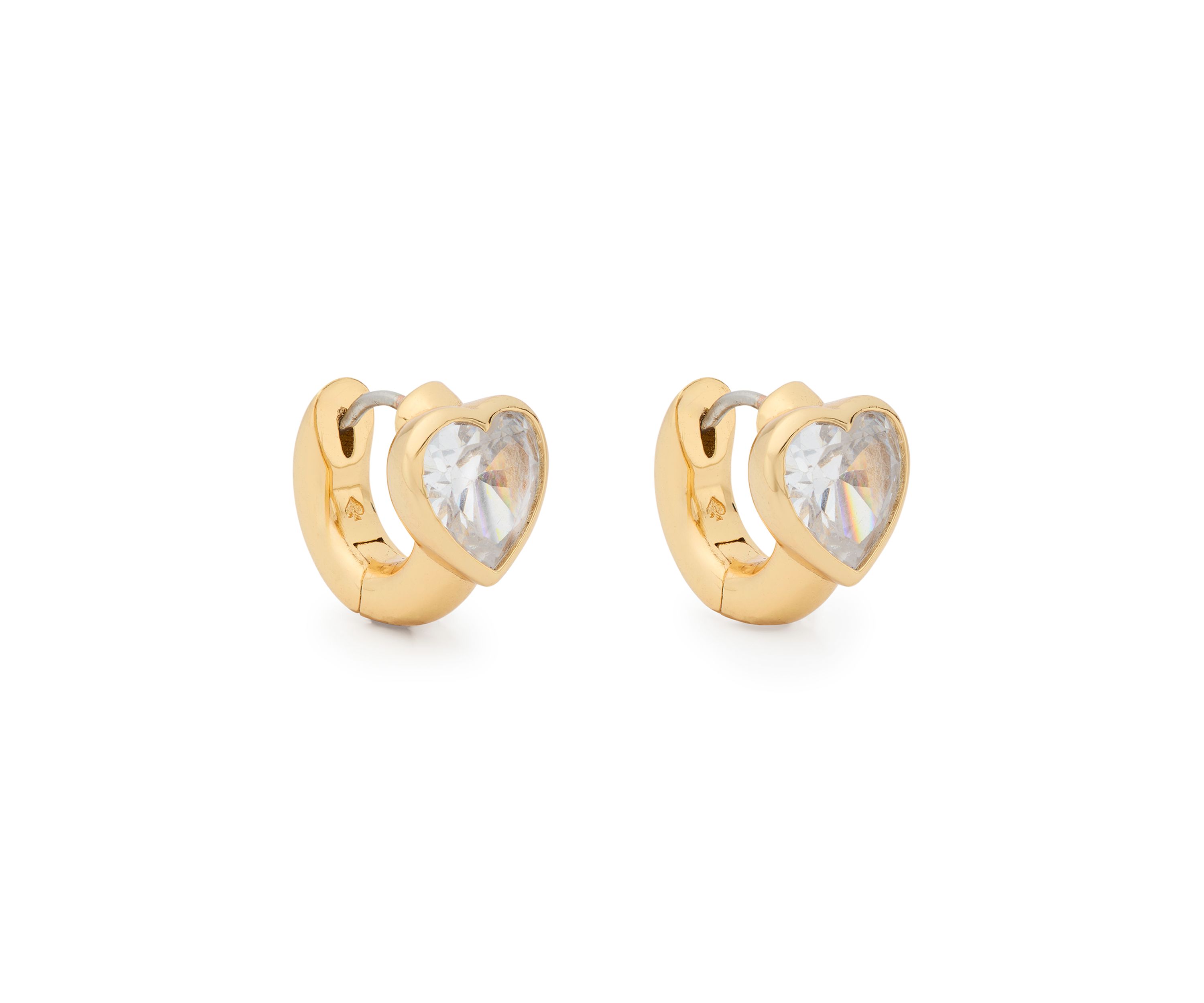 Keep Sparkling Heart Huggie Earrings