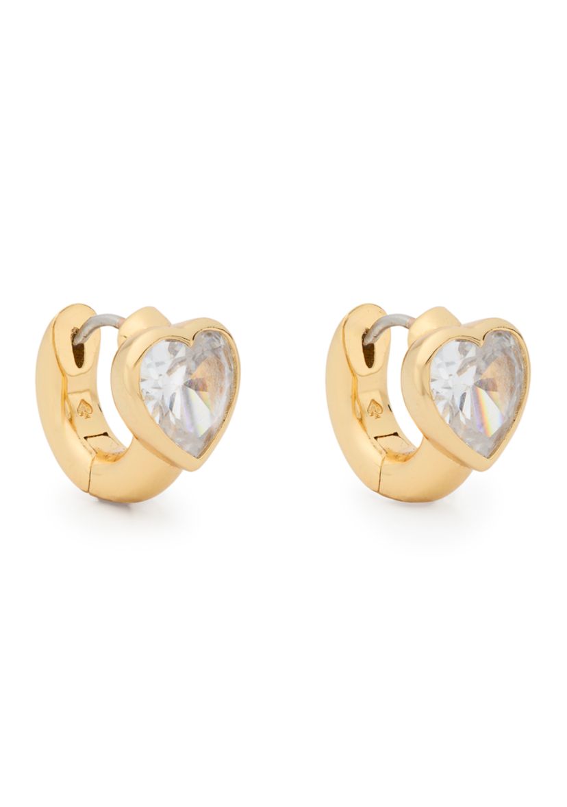 Keep Sparkling Heart Huggie Earrings