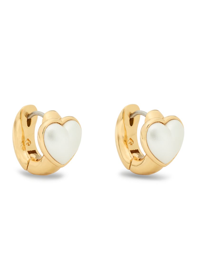 Keep Sparkling Heart Huggie Earrings