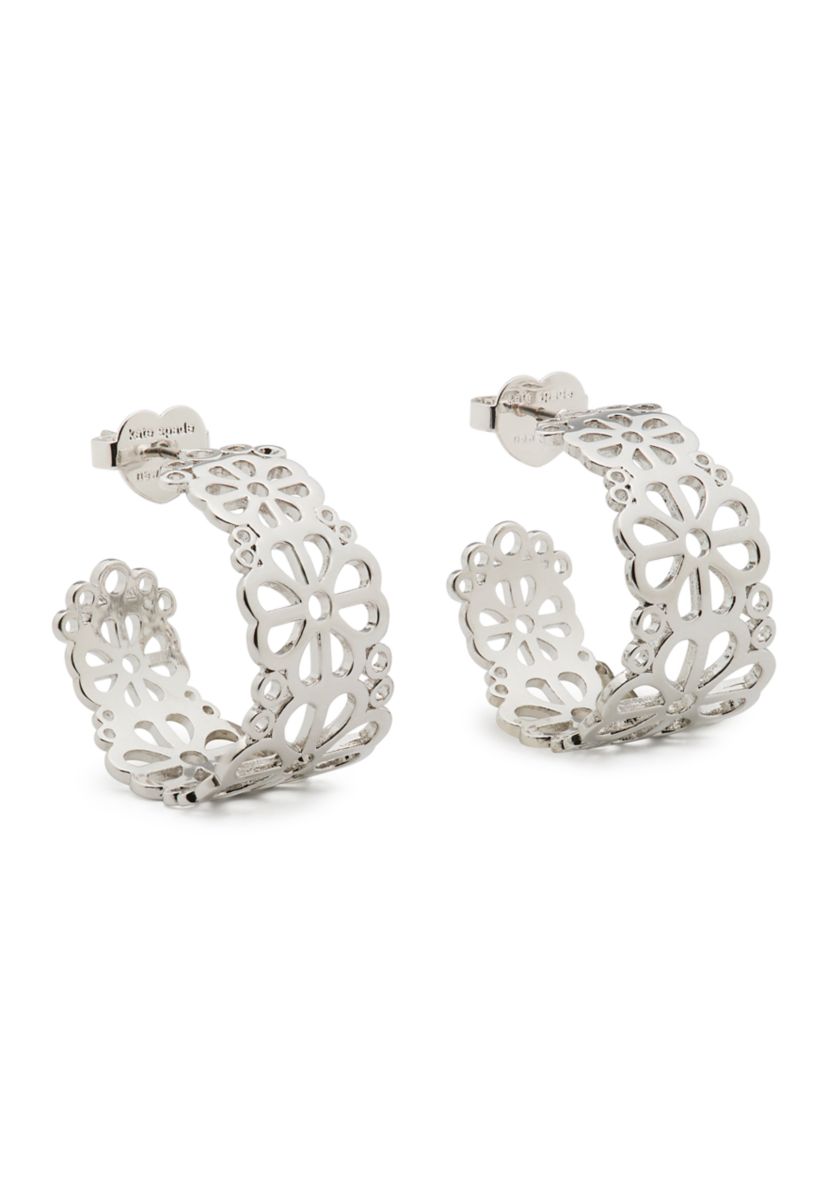 Flower Lace Hoop Earrings