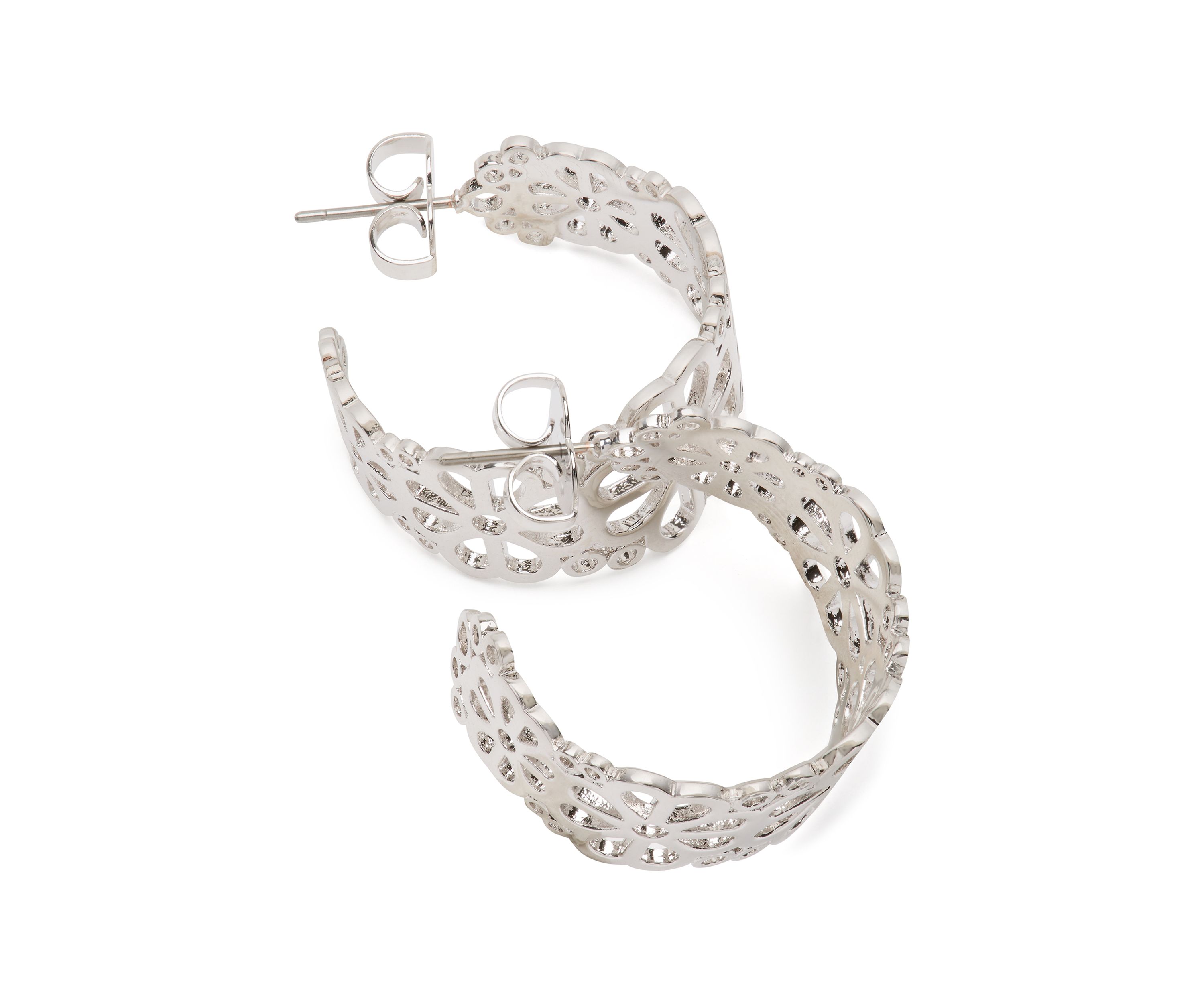 Flower Lace Hoop Earrings