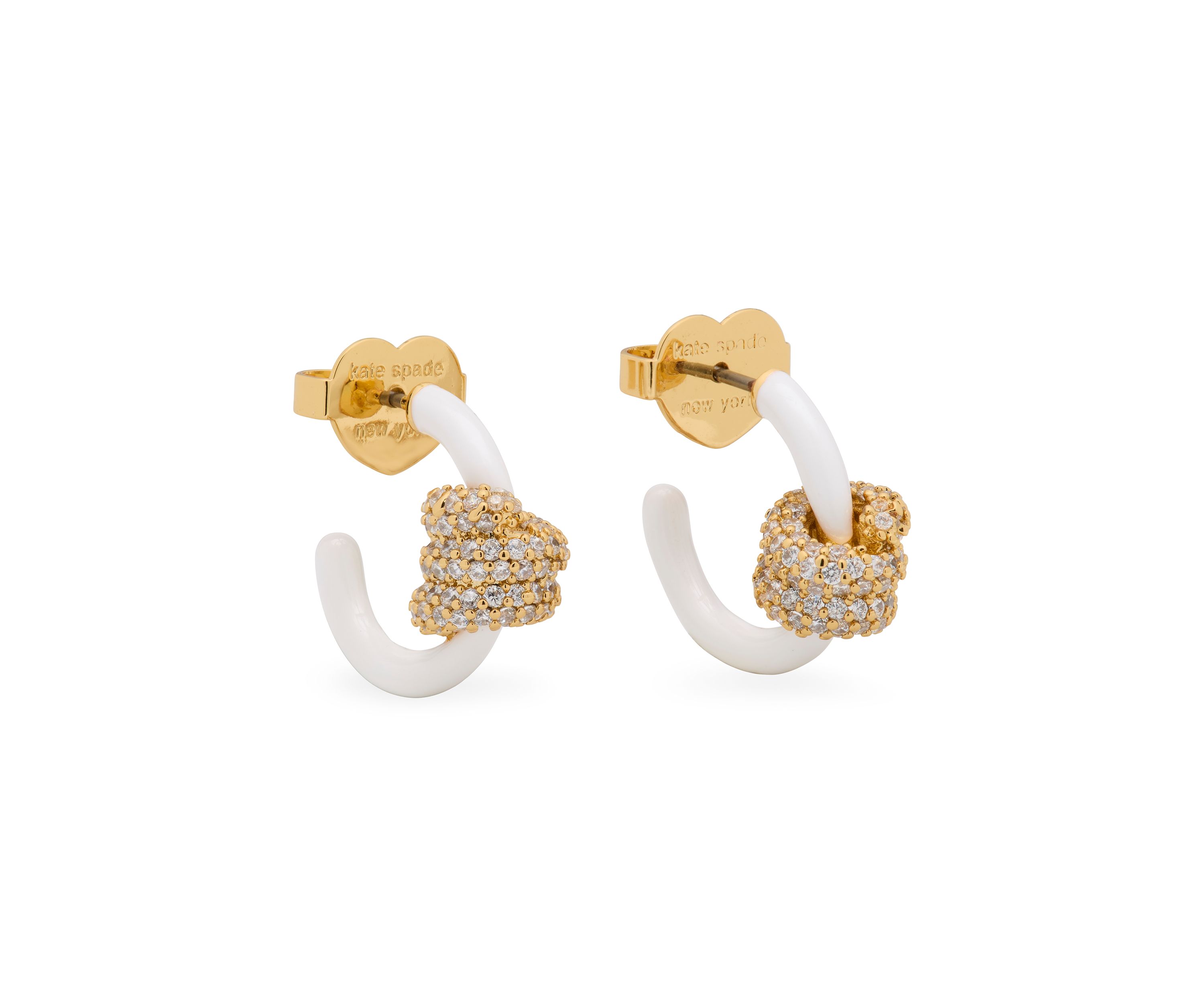Ropes & Knots Pave Knot Hoop Earrings