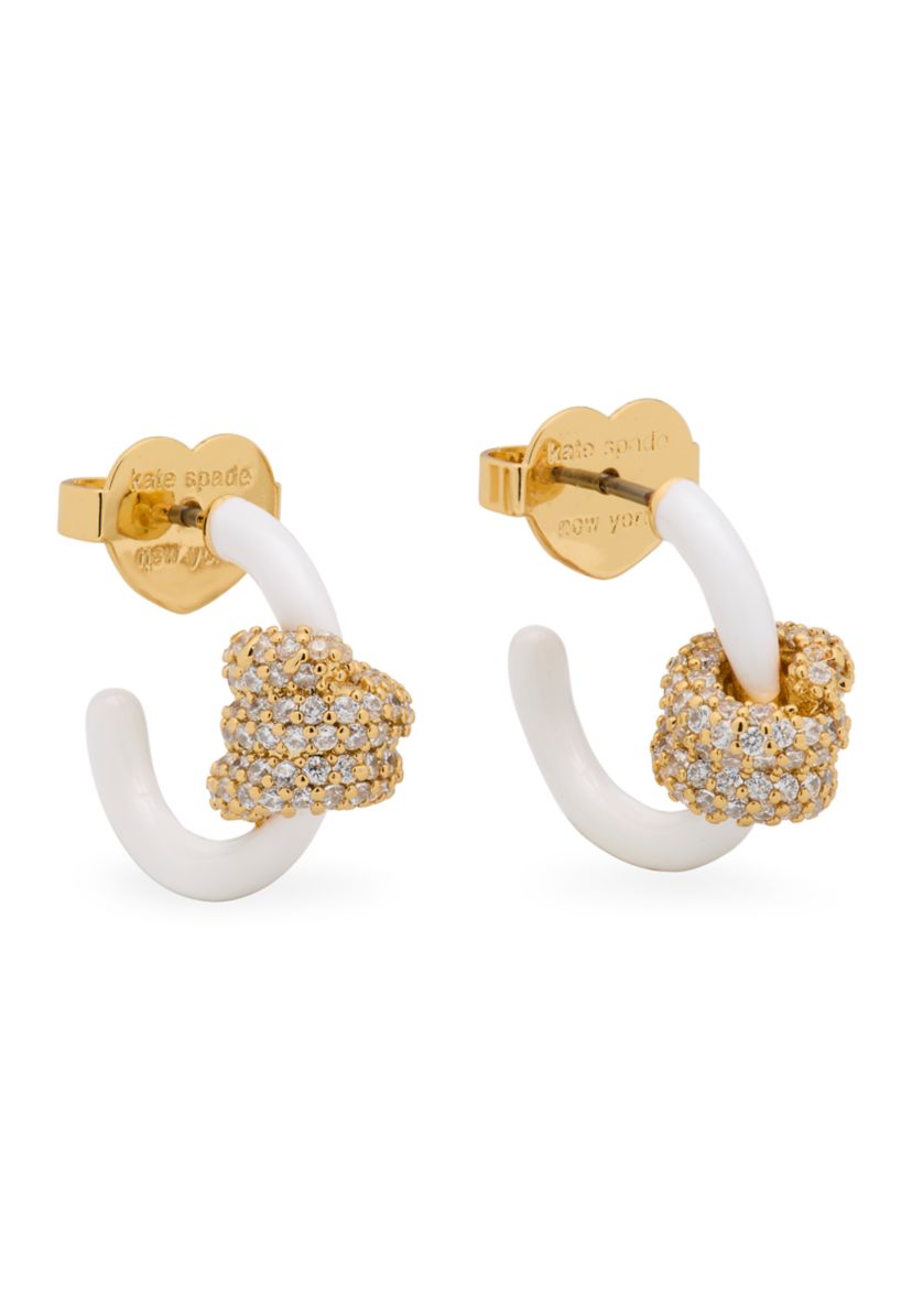 Ropes & Knots Pave Knot Hoop Earrings