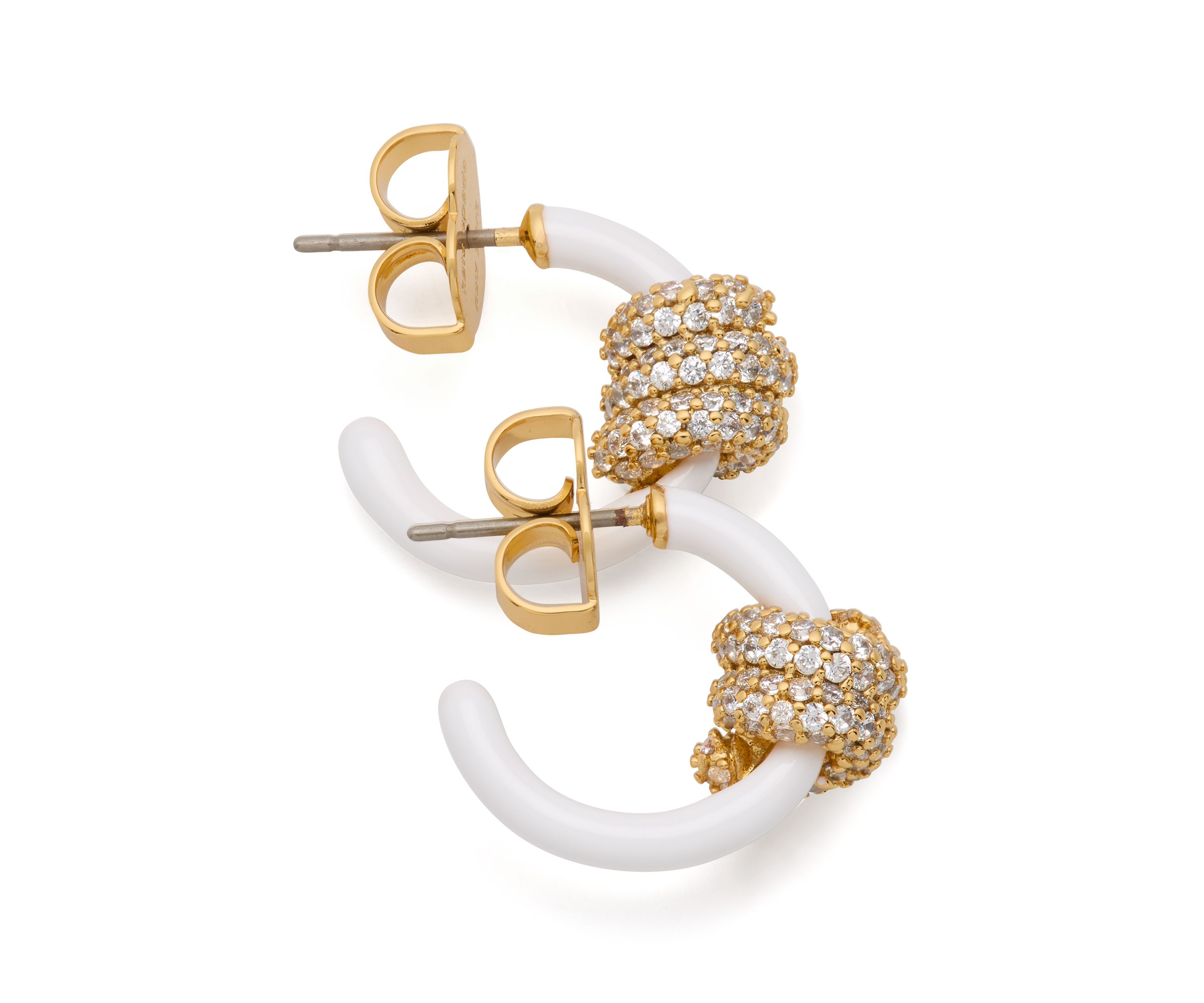 Ropes & Knots Pave Knot Hoop Earrings