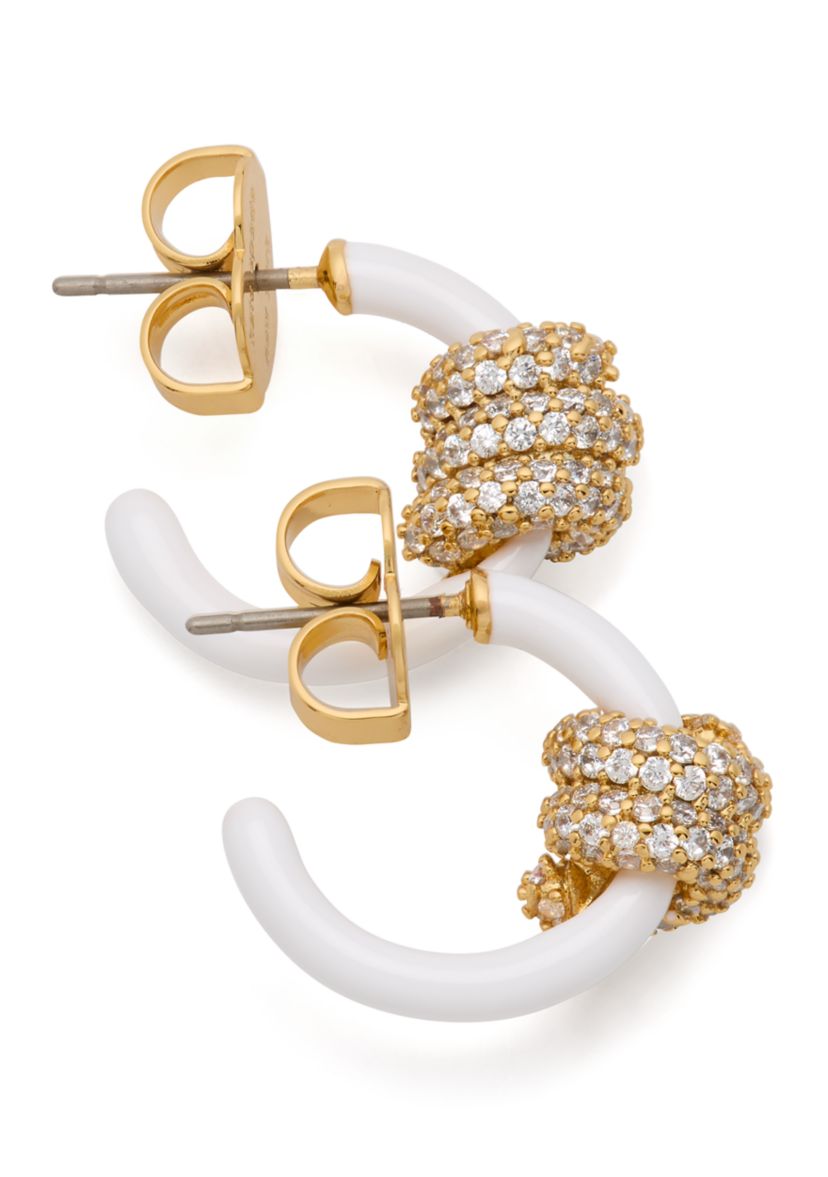 Ropes & Knots Pave Knot Hoop Earrings