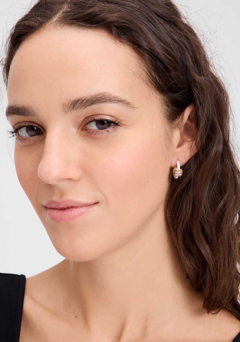 Ropes & Knots Pave Knot Hoop Earrings