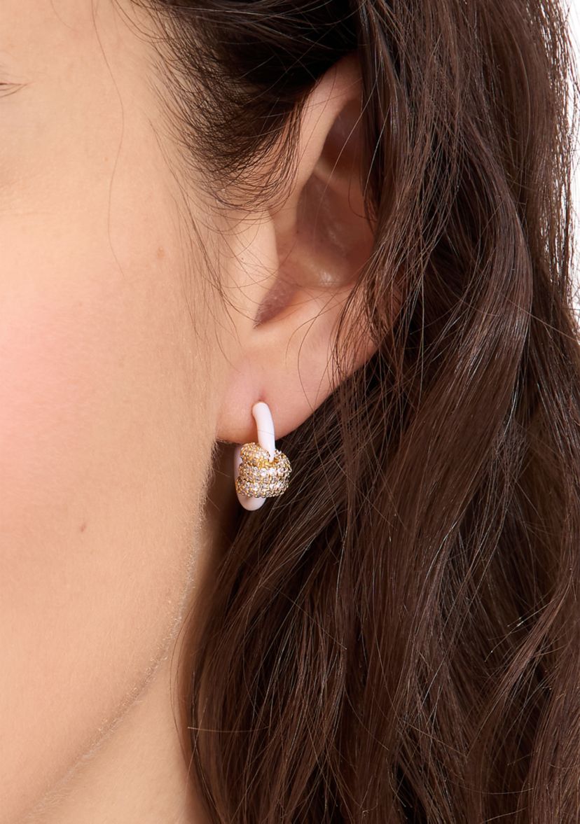 Ropes & Knots Pave Knot Hoop Earrings