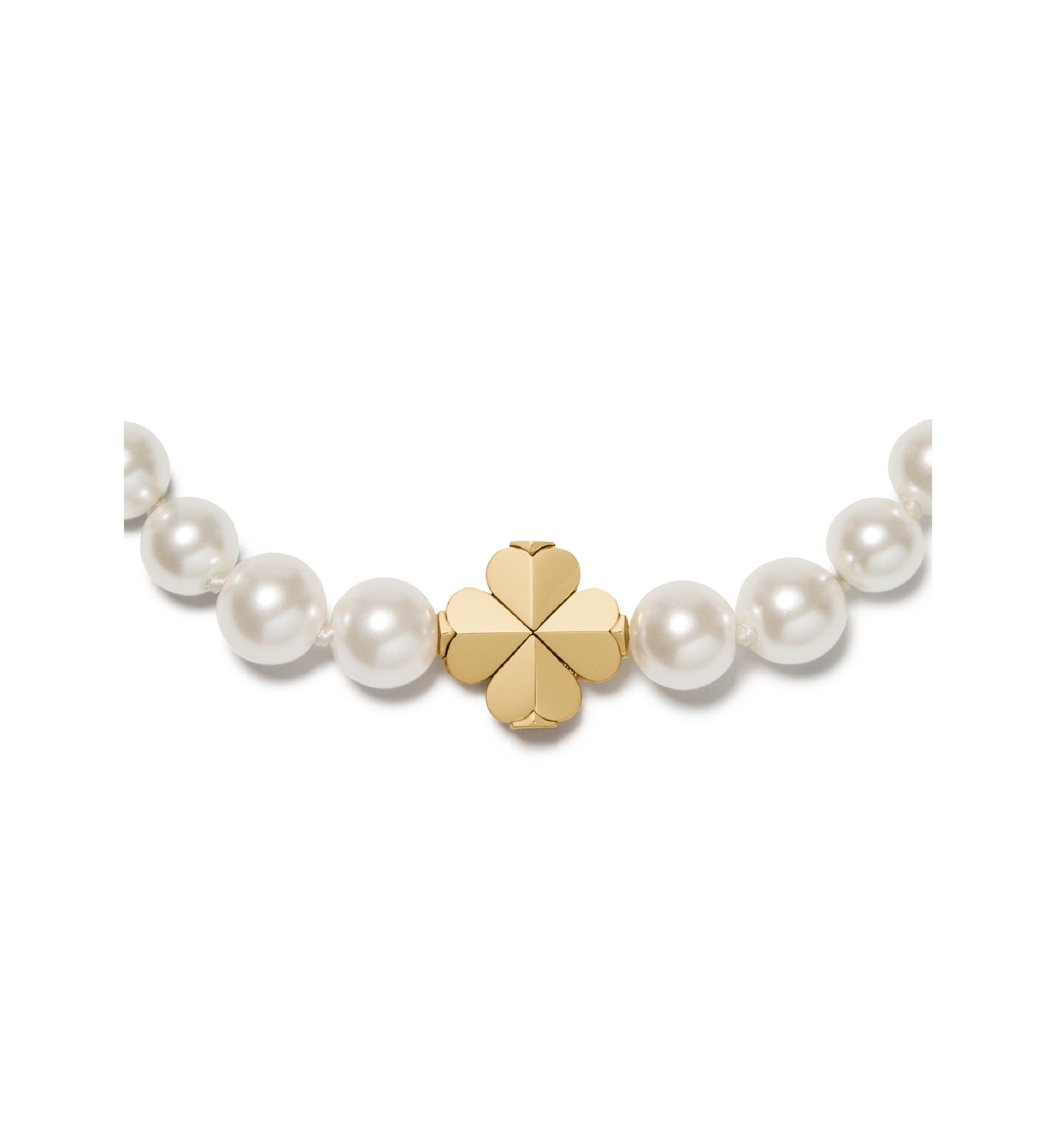 Clover Charm Pearl Beaded Bracelet 