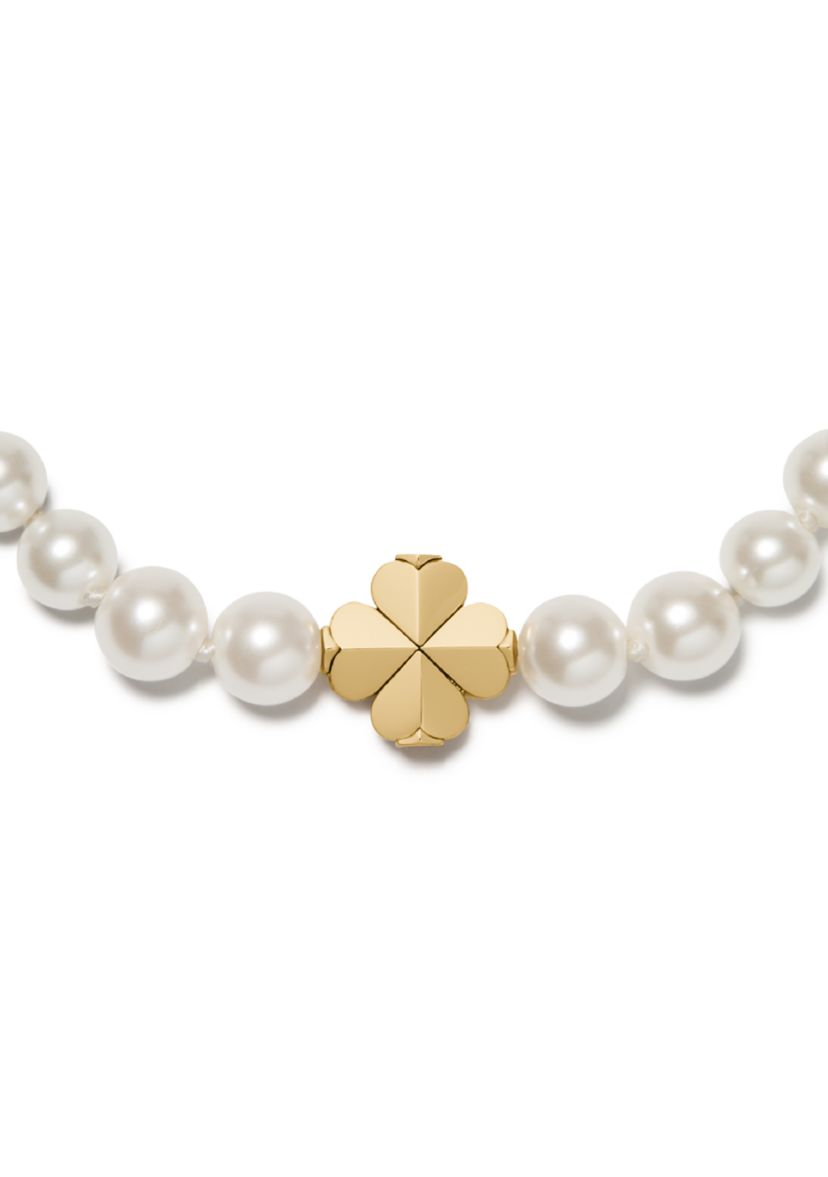 Clover Charm Pearl Beaded Bracelet 