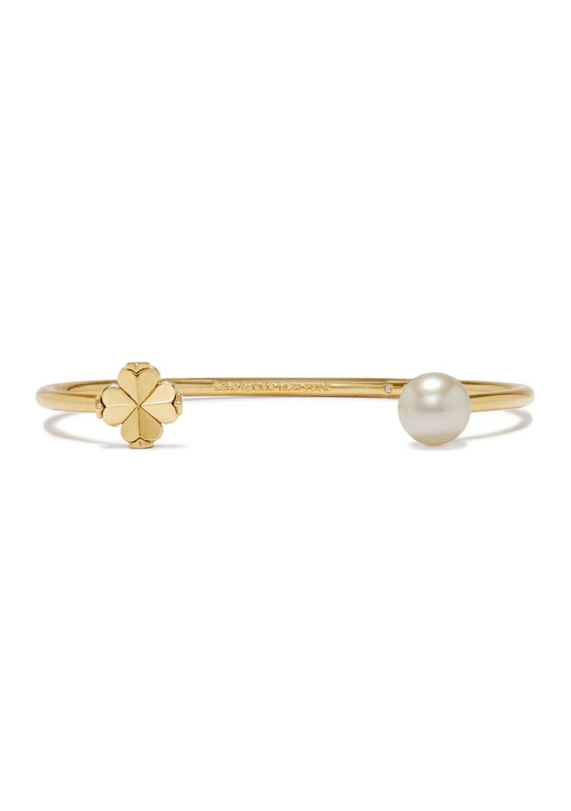 Clover Gold Tone Cuff Bracelet