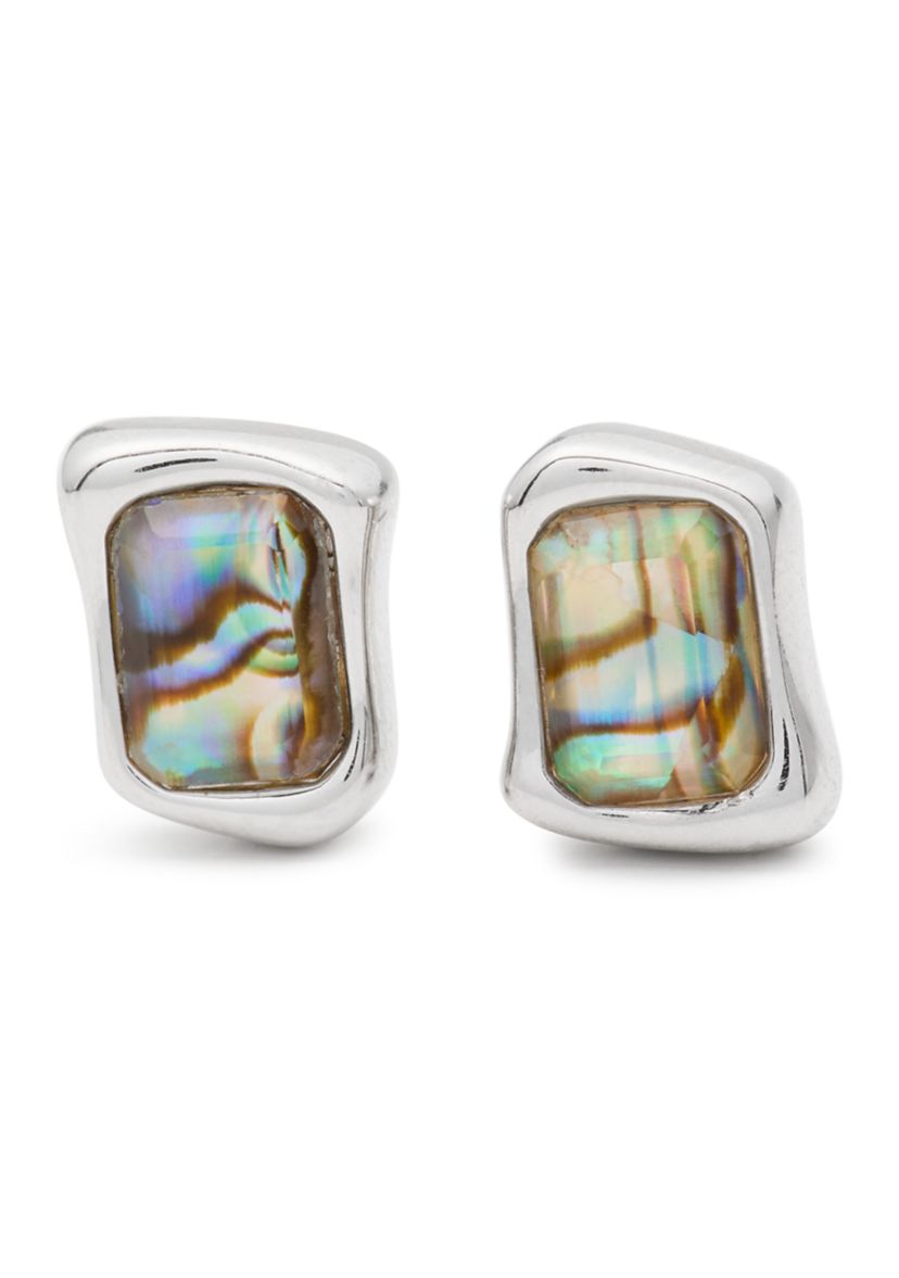 Stone Stud Earrings