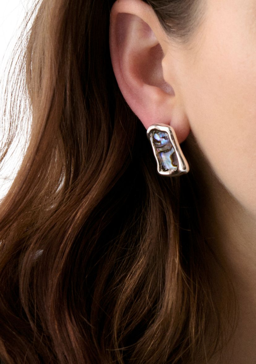 Stone Stud Earrings