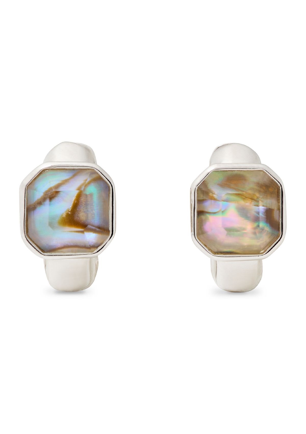 Asscher Huggie Earrings