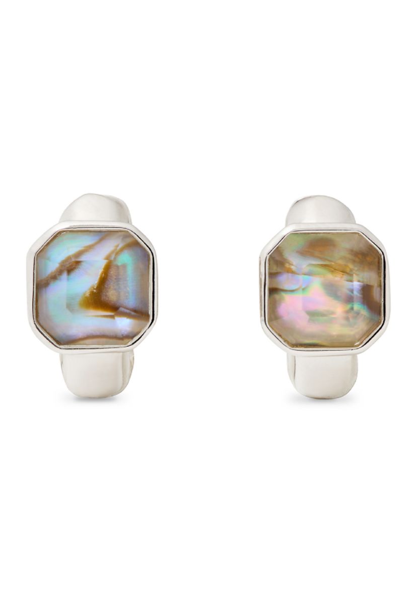 Asscher Huggie Earrings