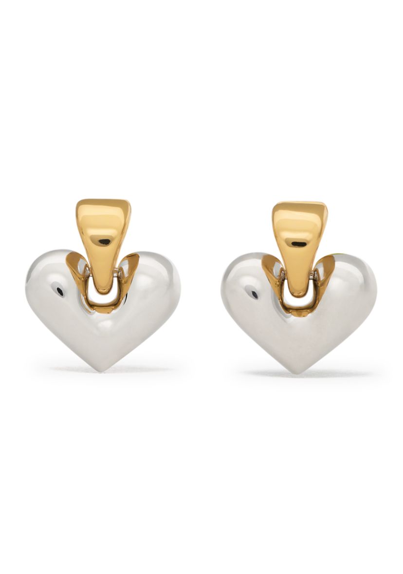 Sculpted Spade Statement Drop Huggie Earrings