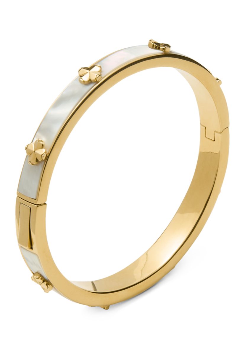 Flower Hinged Bangle Bracelet