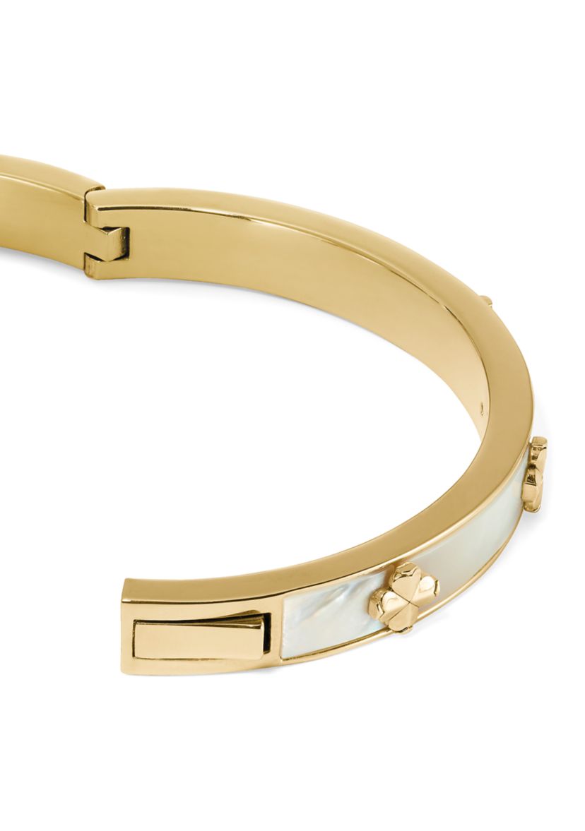 Flower Hinged Bangle Bracelet