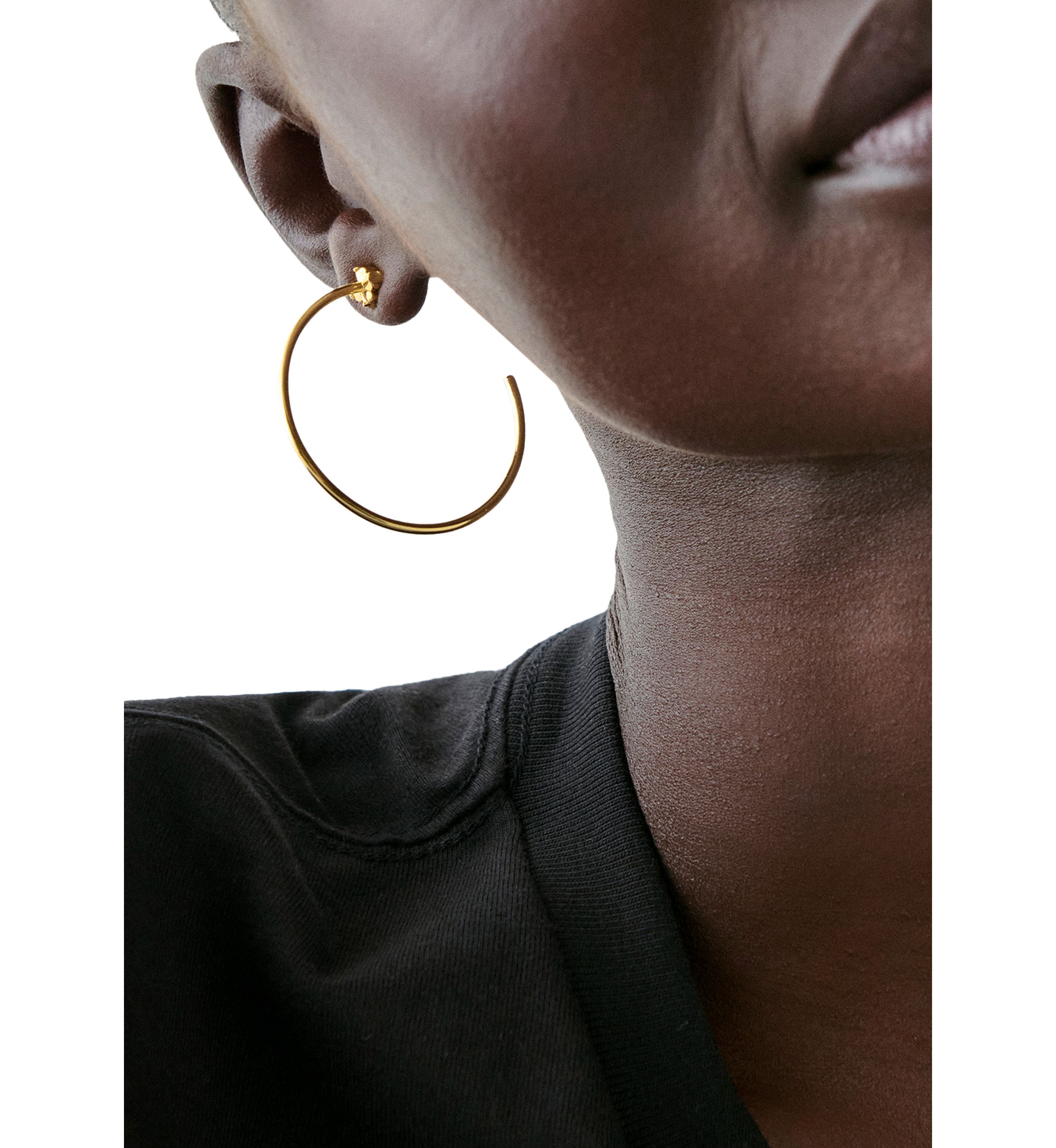Flower Hoop Earrings