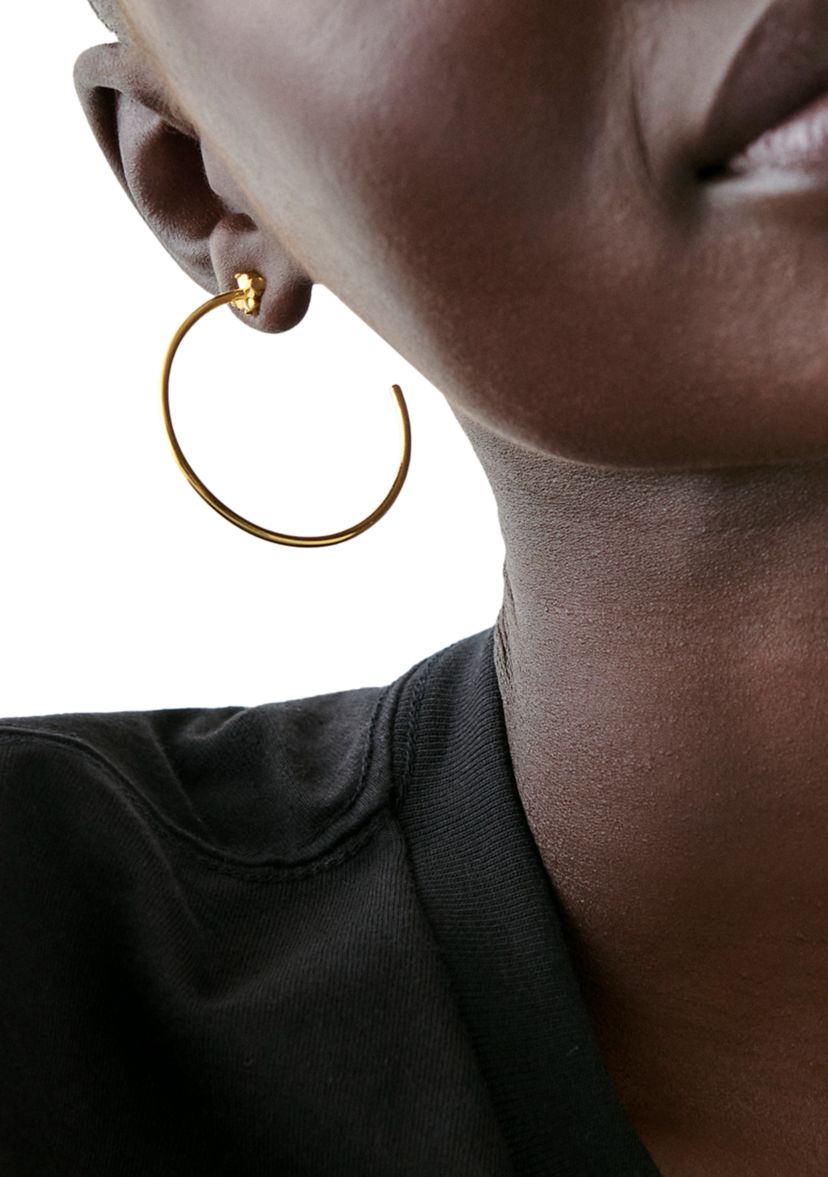 Flower Hoop Earrings