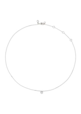 kate spade new york Mini Heart Pendant Necklace, Silver, 16 in