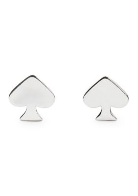 kate spade new york Signature Spade Mini Stud Earrings, Silver