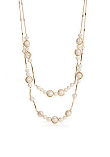 kate spade new york® Purely Pearly Double Strand Necklace ...