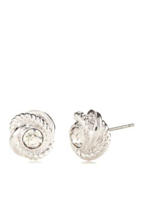 Kate Spade New York Silver Tone Infinity And Beyond Knot Stud