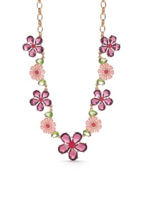 kate spade new york® Gold-Tone In Full Bloom Flower Collar Necklace | belk