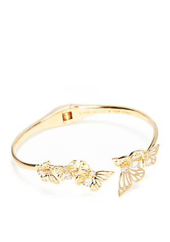 kate spade new york® Gold-Tone Butterfly Open Hinged Cuff Bracelet