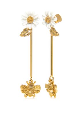 kate spade new york® all abuzz bee linear earrings | belk