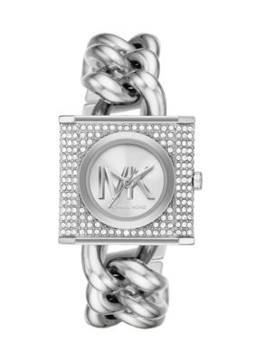 Michael Kors Women's Stainless Steel Perfect Crystal Drops Watch, Silver