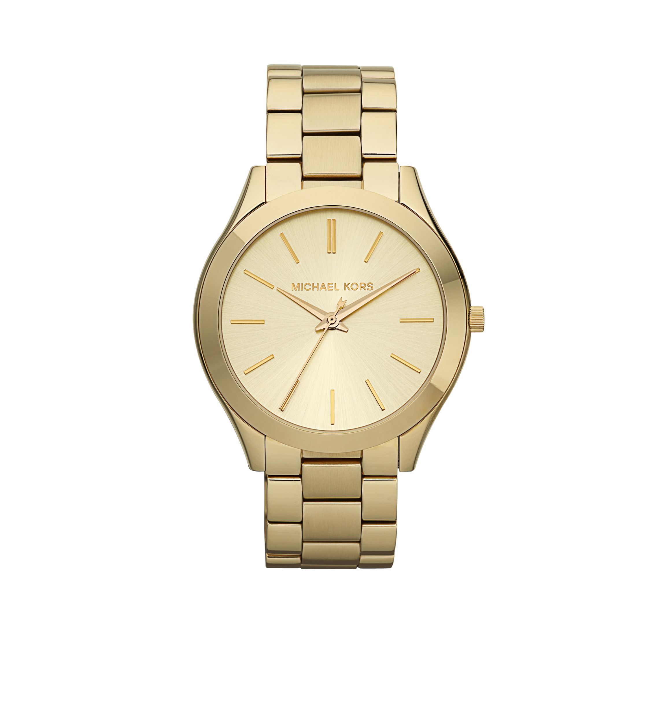 Gold Tone Stainless Steel Slim Runway Watch