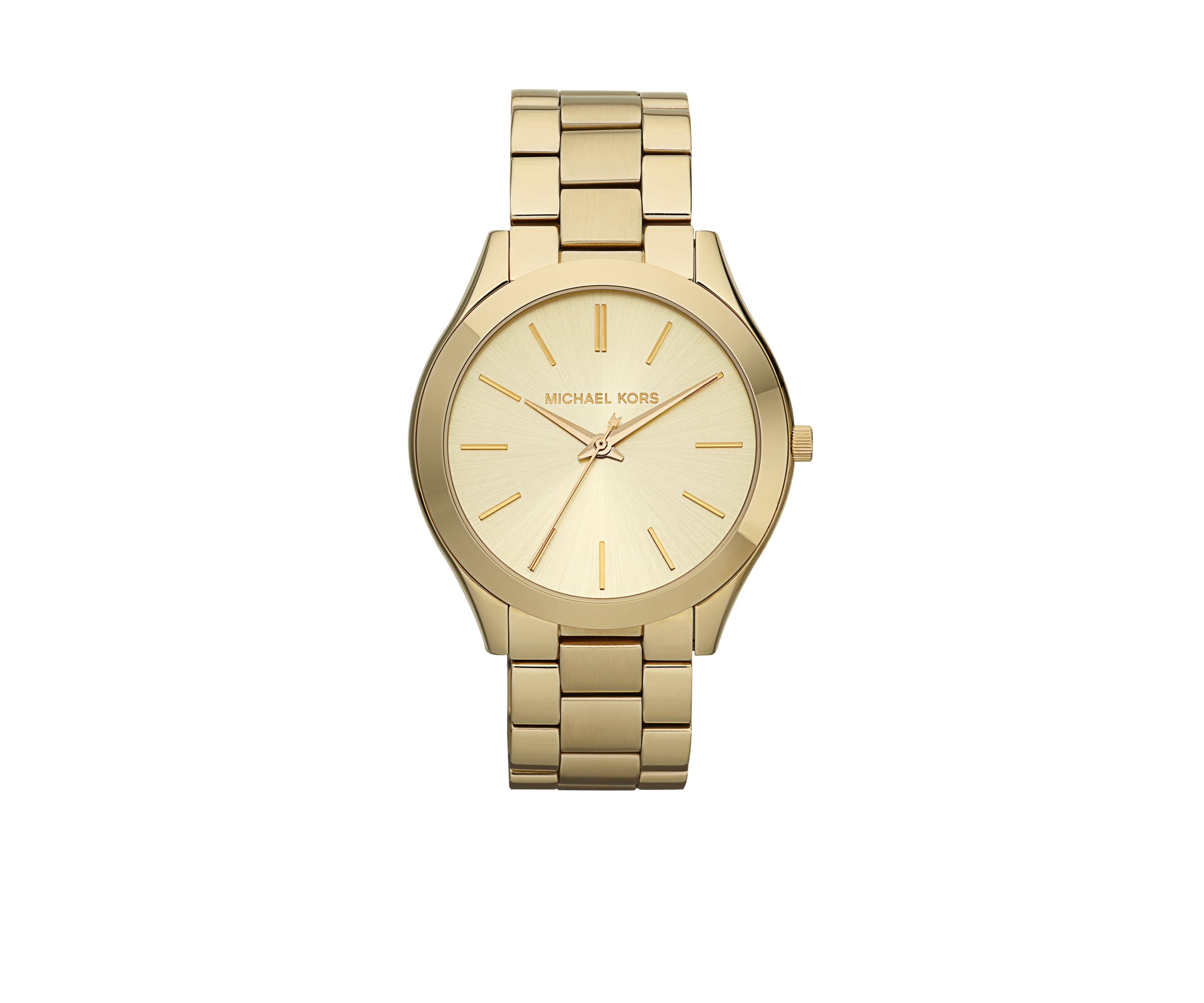 Gold Tone Stainless Steel Slim Runway Watch